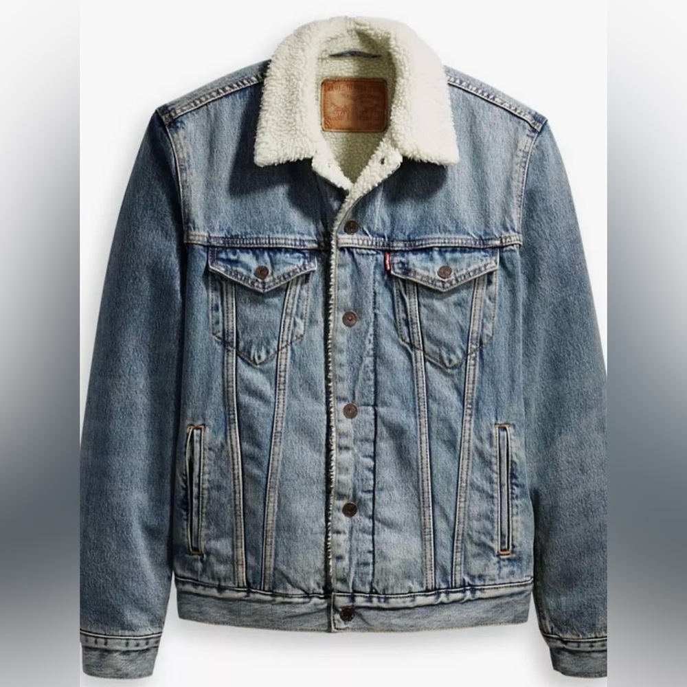 Levi's Light Blue Denim Jacket with Sherpa Collar